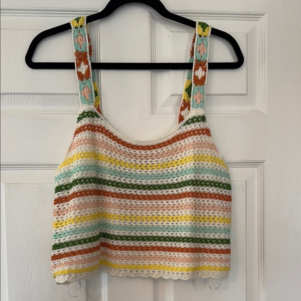 Colorful Crochet Knit Tank Top